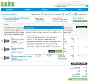 Quote Detail 4 - Edit Comment Modal
