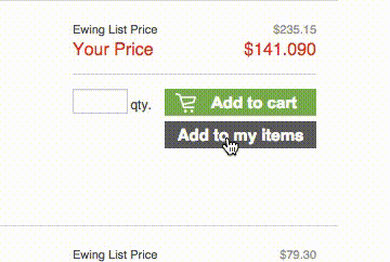 My Items button action